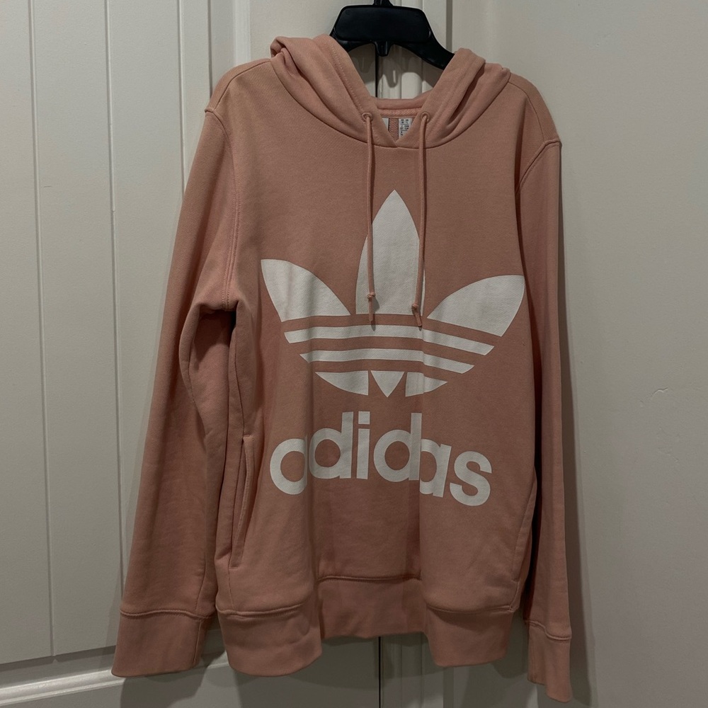 Light pink adidas hoodie
